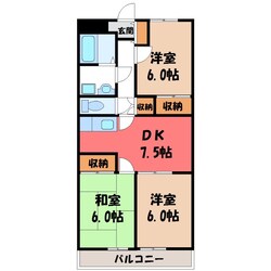 江曽島駅 徒歩17分 1階の物件間取画像